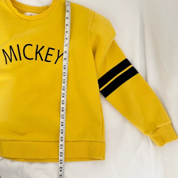 Disney Parks Mickey Sweatshirt Yellow Size Medium Unisex Graphic Embroidery - Picture 7 of 11